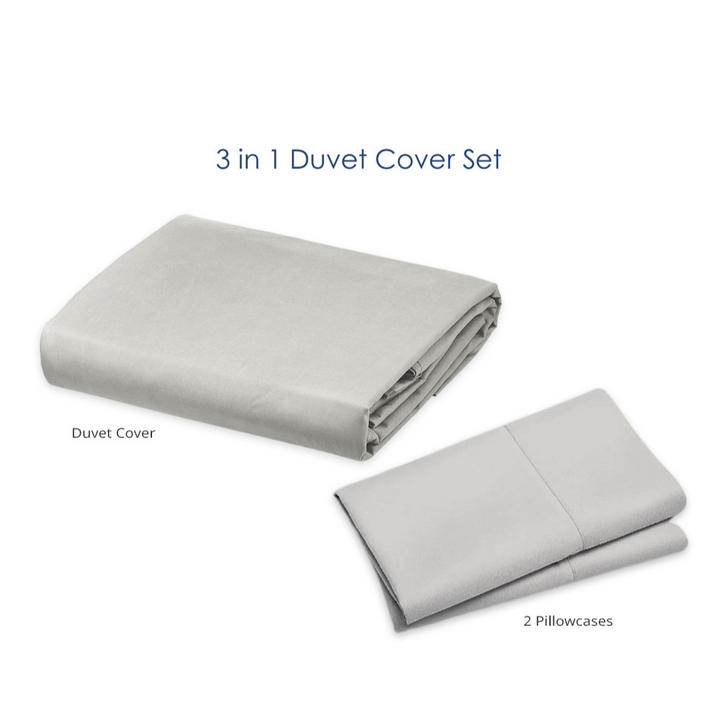 Soft Sewn Duvet Cover Set (Full) - Zipper Closure, Silky Soft Microfiber