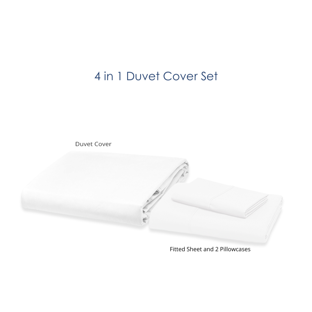 Soft Sewn Duvet Cover Set (Full) - Zipper Closure, Silky Soft Microfiber