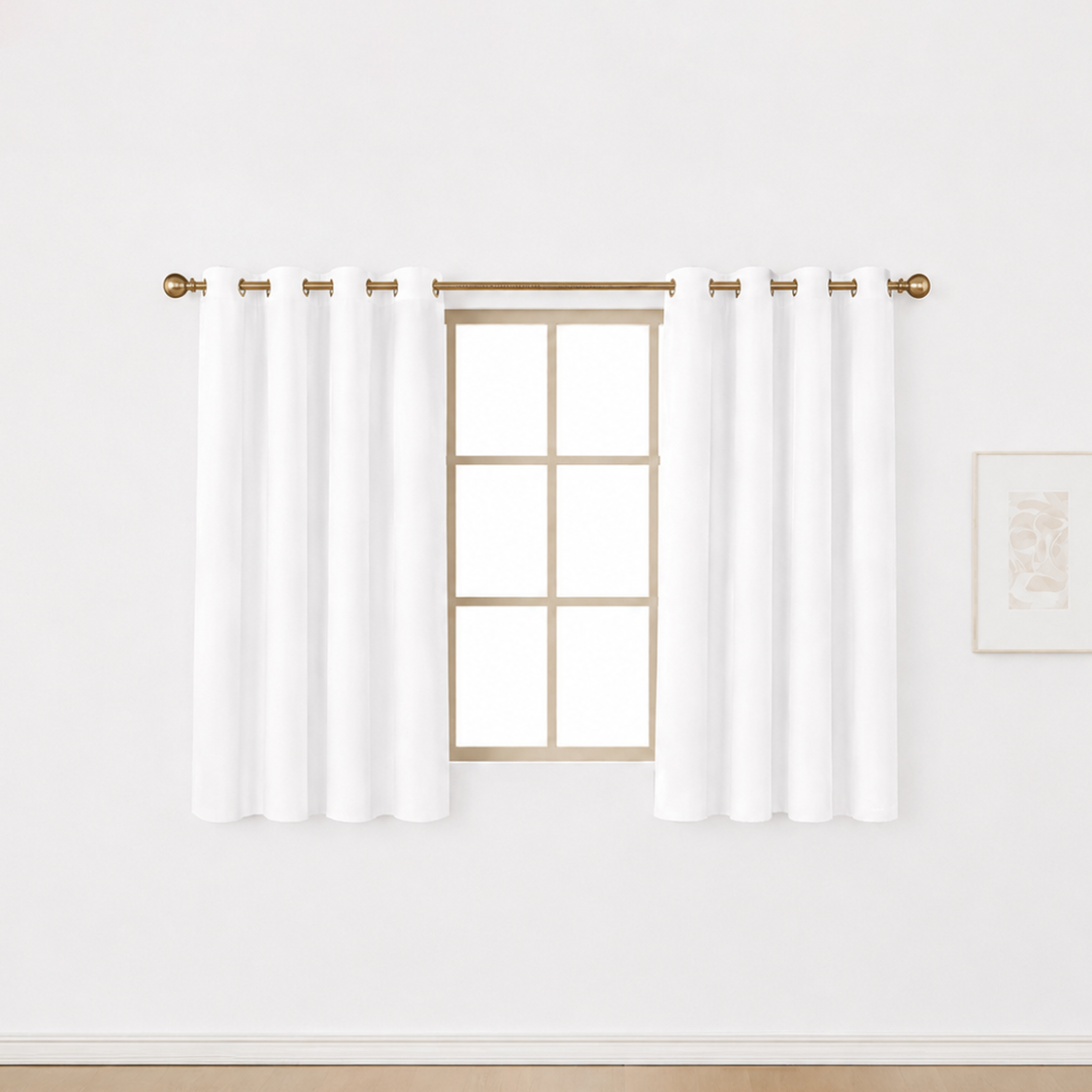 90% Blackout White Matte Curtains